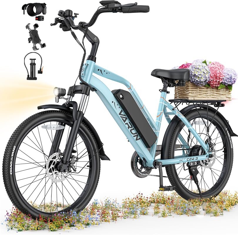 VARUN 750W Electric Bike with 48V Removable Battery, 40+ Mile Range, 7