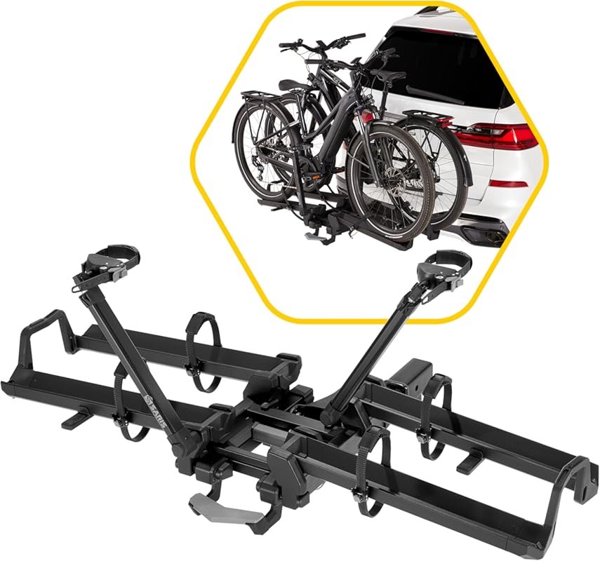 Saris Cycle-On Folding Hitch Mount E-Bike Rack with Ramp for 2 Electri
