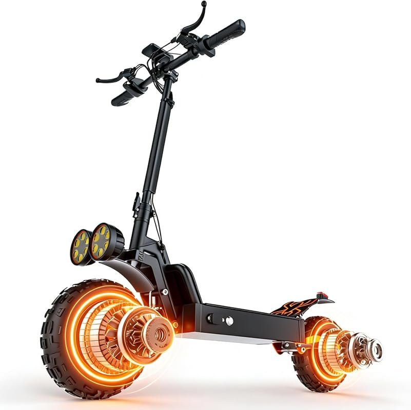 Off-Road Electric Scooter with 3000W Motors, 70 Miles Range & NFC Unlo