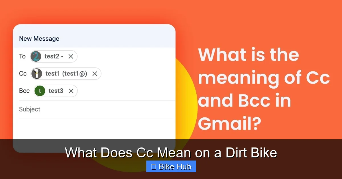 What Does Cc Mean on a Dirt Bike
