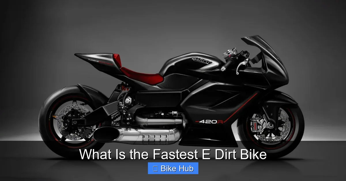 What Is the Fastest E Dirt Bike