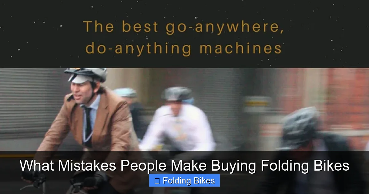 What Mistakes People Make Buying Folding Bikes