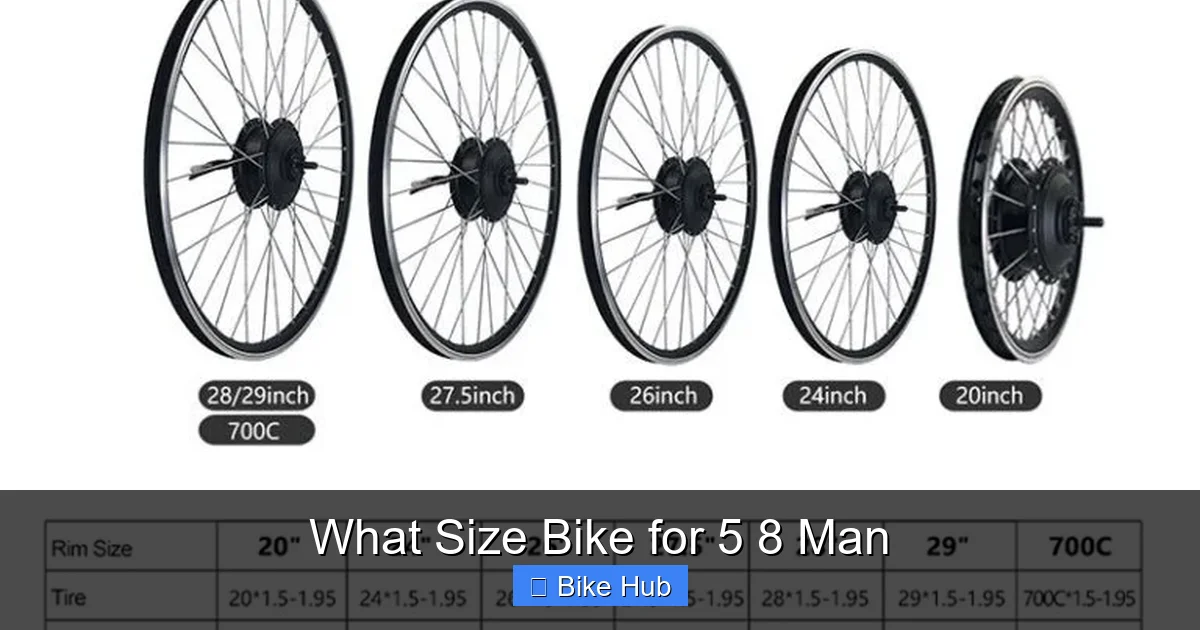 What Size Bike for 5 8 Man