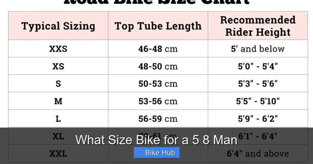 What Size Bike for a 5 8 Man
