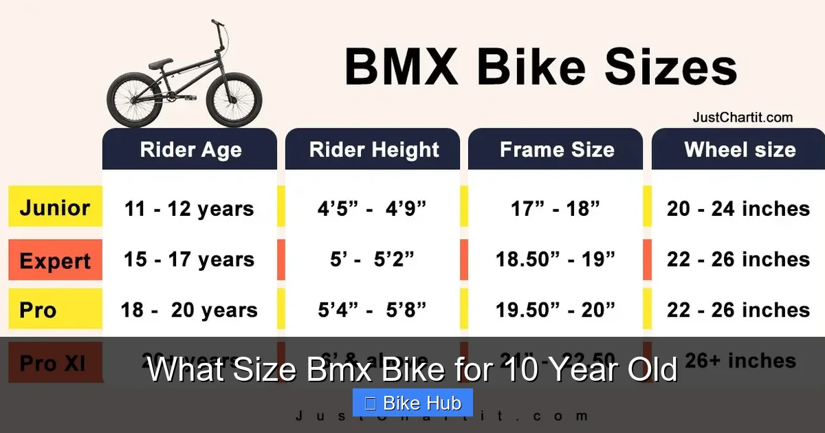 What Size Bmx Bike for 10 Year Old