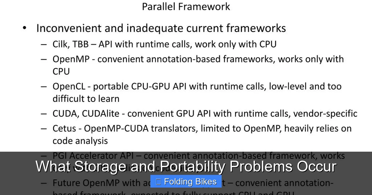 What Storage and Portability Problems Occur