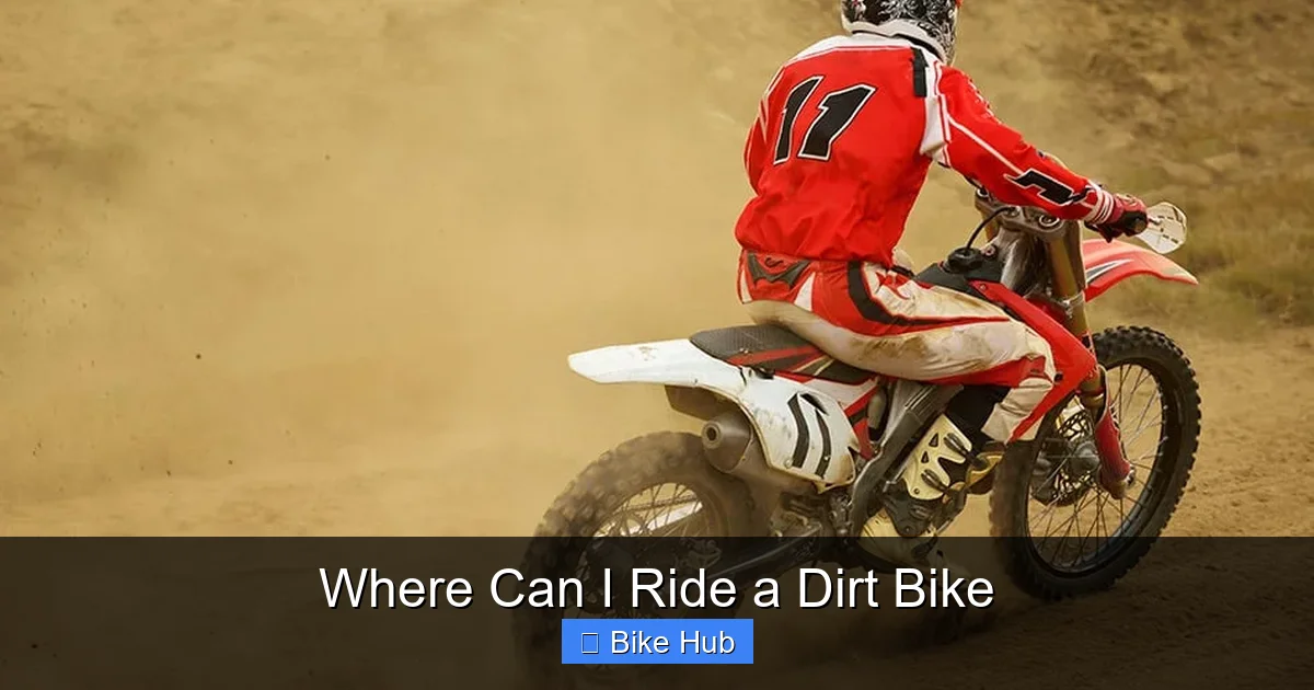 Where Can I Ride a Dirt Bike