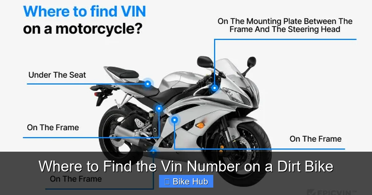 Where to Find the Vin Number on a Dirt Bike