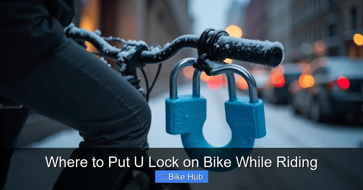 Where to Put U Lock on Bike While Riding