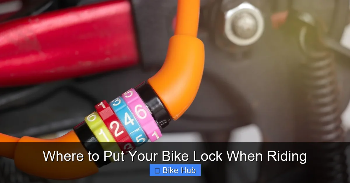 Where to Put Your Bike Lock When Riding