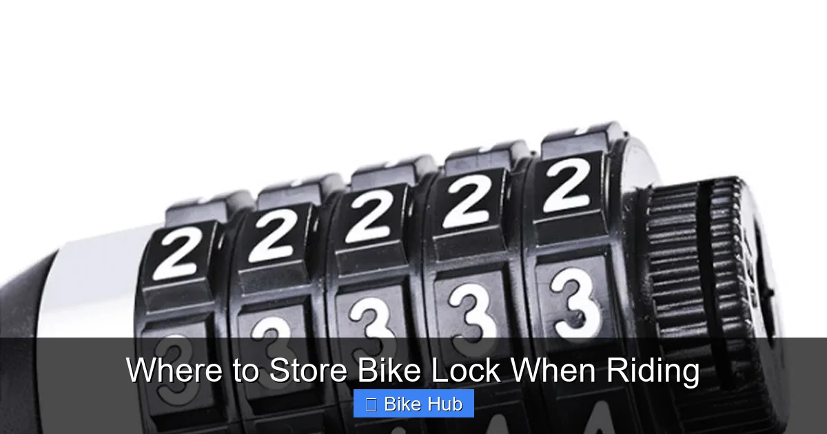 Where to Store Bike Lock When Riding