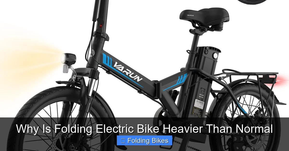 Why Is Folding Electric Bike Heavier Than Normal