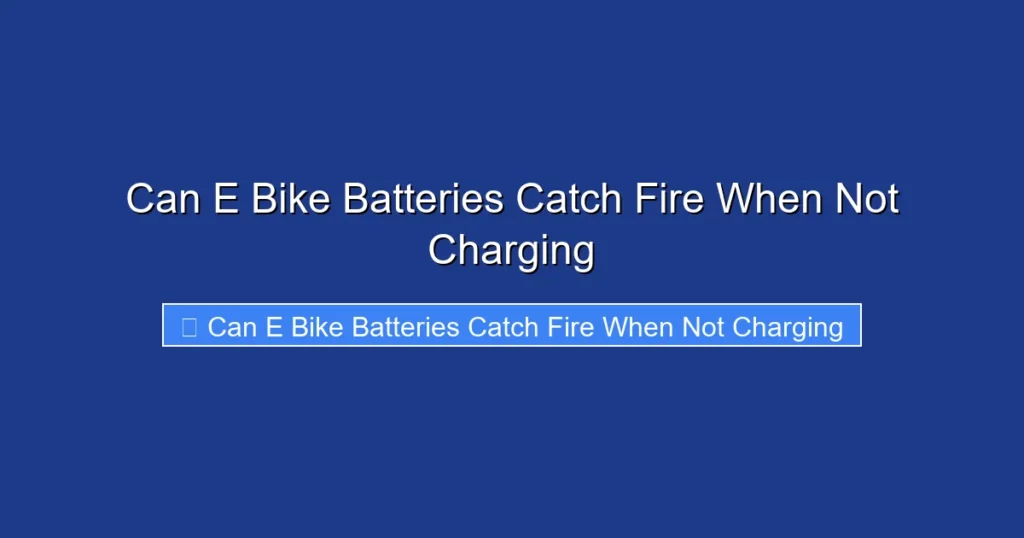 Can E Bike Batteries Catch Fire When Not Charging