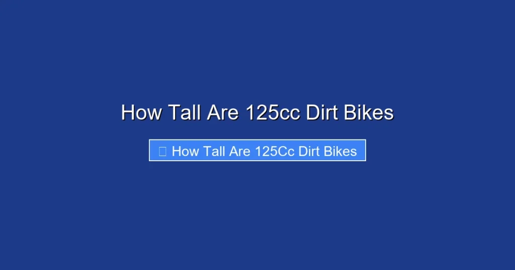 How Tall Are 125cc Dirt Bikes