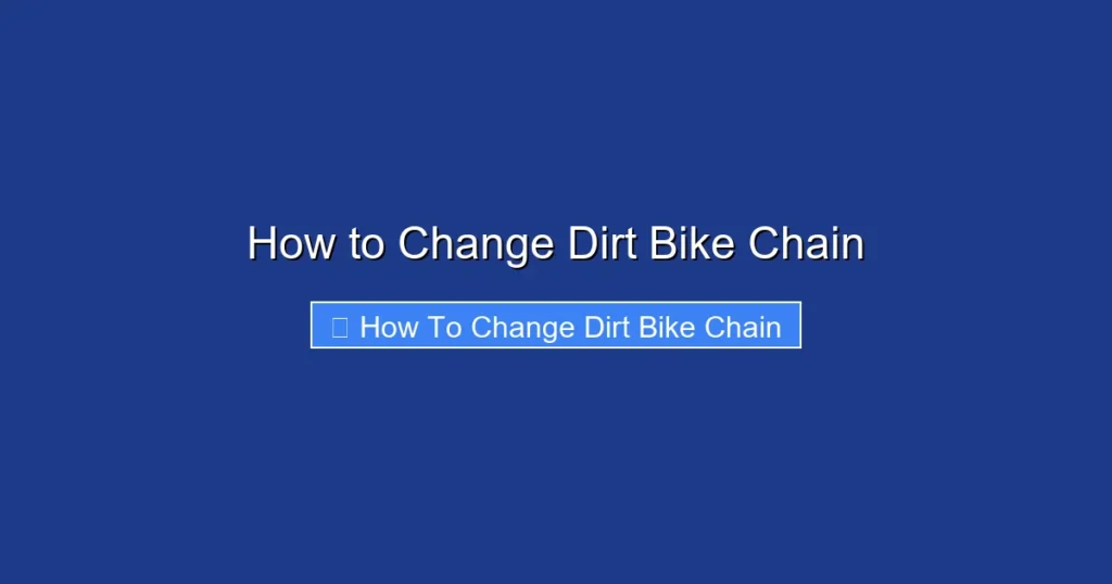 How to Change Dirt Bike Chain