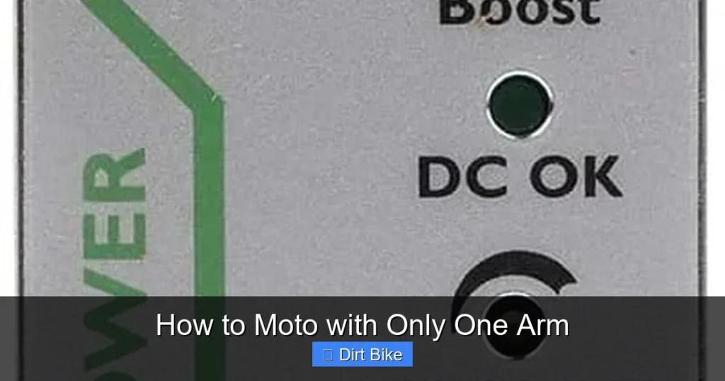 How to Moto with Only One Arm