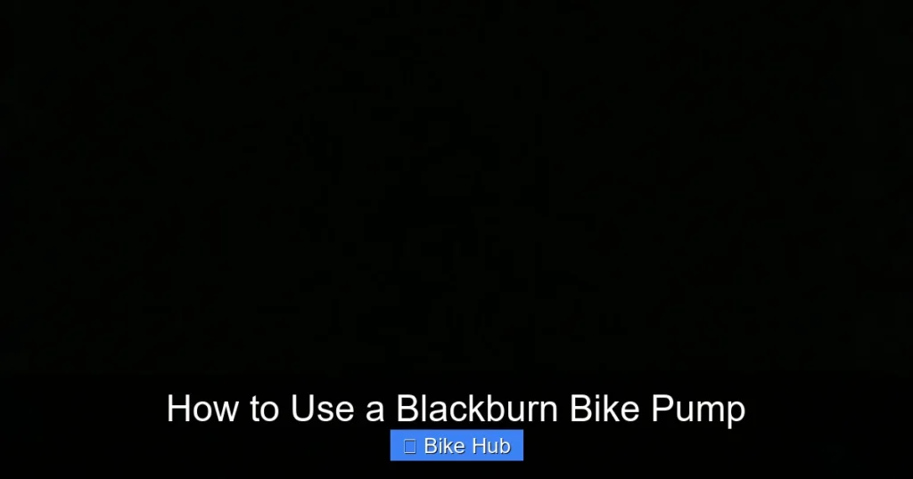How to Use a Blackburn Bike Pump