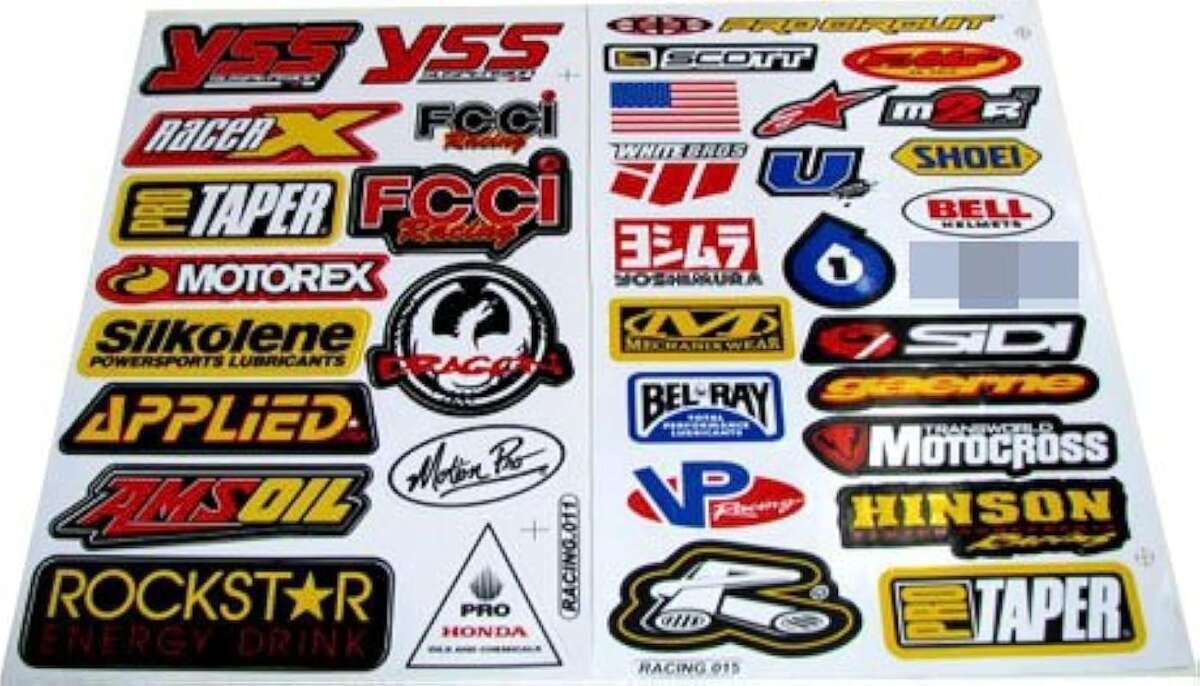 Rockstar Racing Gear MX Motocross Dirt Bike ATV Decal Sticker Set (2 S