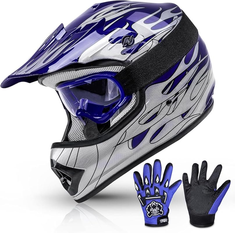 TCMT Youth Full Face Dirt Bike Helmet: DOT Certified Kids Motocross AT