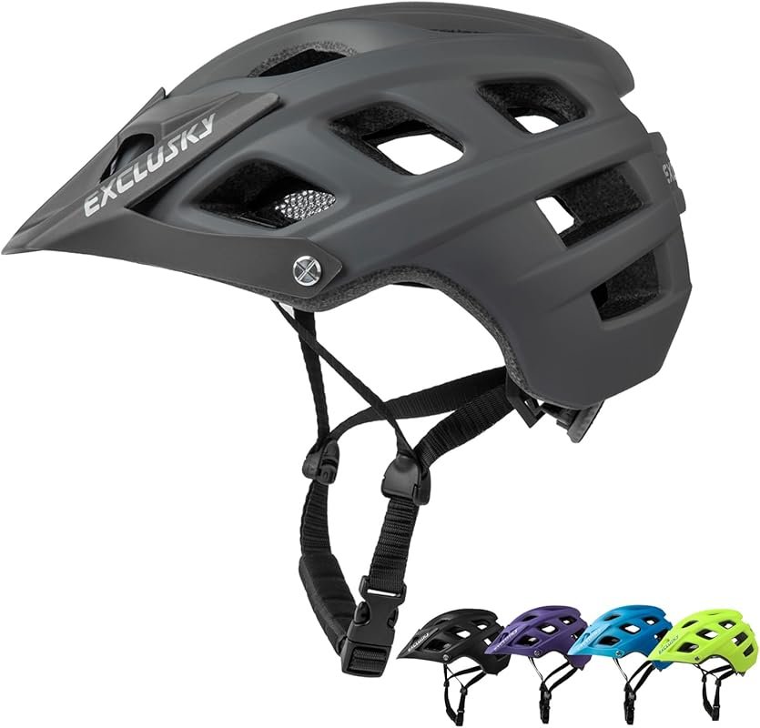 Exclusky Lightweight MTB Helmet: Adjustable Adult Bicycle Helmet for M