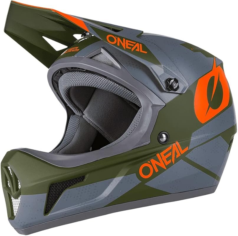 O'Neal Sonus Deft Mountain Bike Helmet: Large Olive/Orange, Full Face