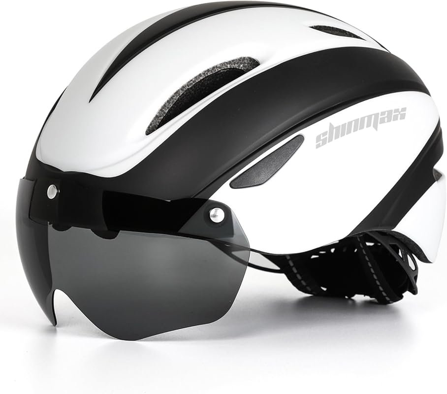 Shinmax Adult Bike Helmet: Detachable Magnetic Goggles, Adjustable for Road & Mountain Cycling