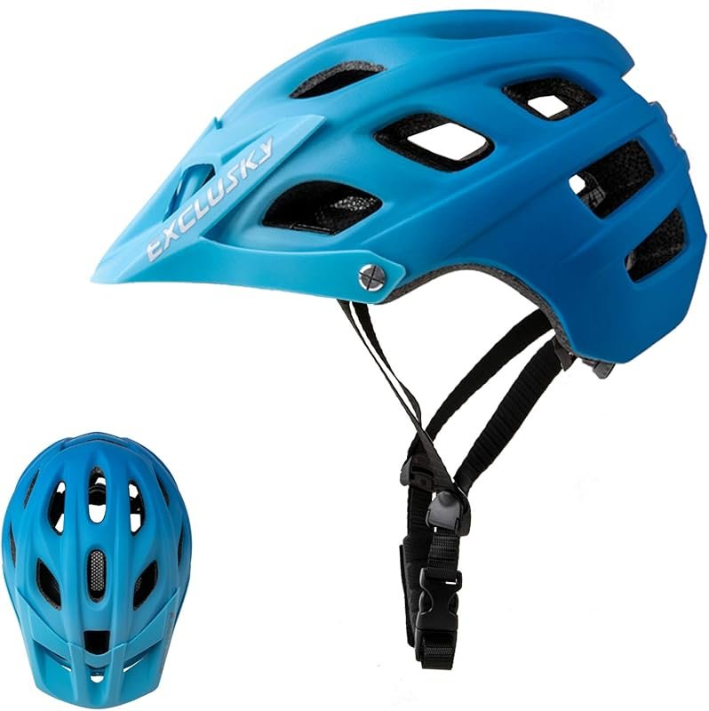 Exclusky Lightweight Adult Mountain Bike Helmet with Adjustable Visor