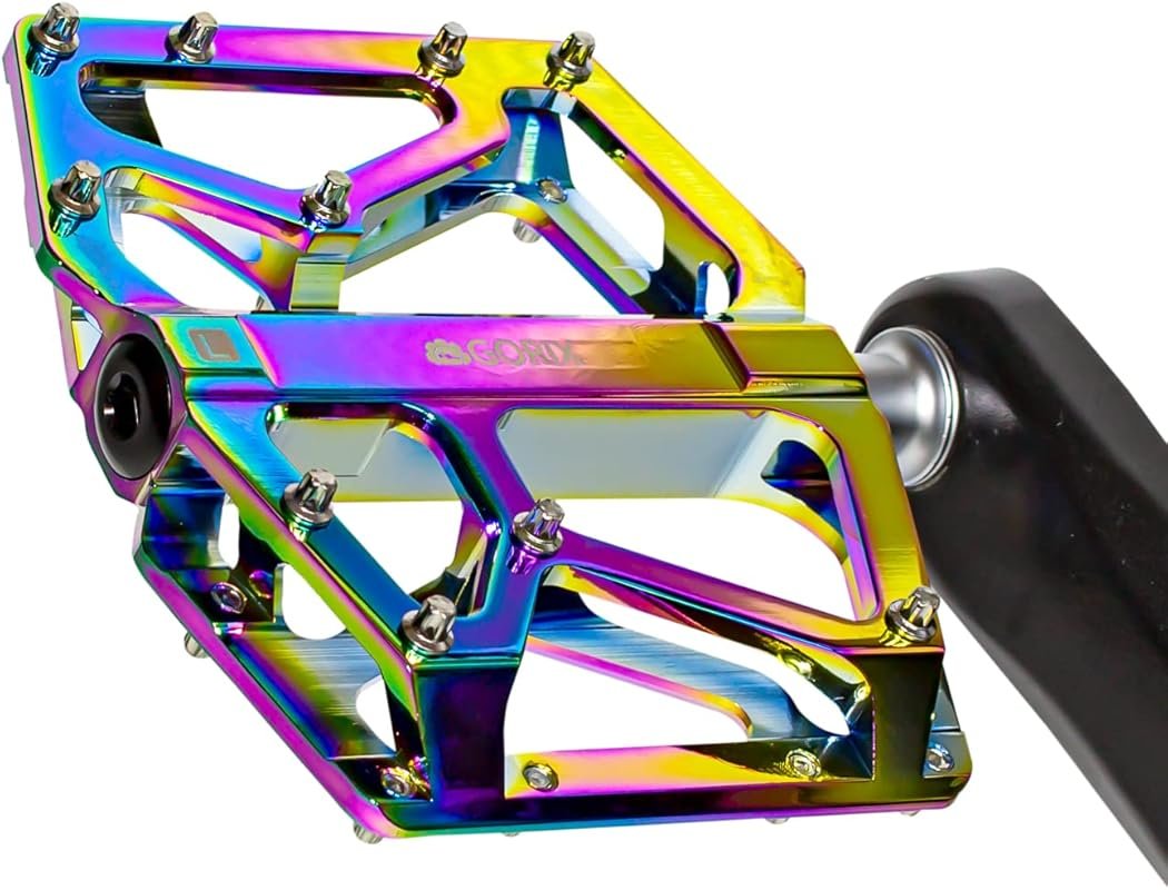 GORIX GX-FX181 CNC Wide Flat Pedals, Lightweight, 3 Bearings, Non-Slip