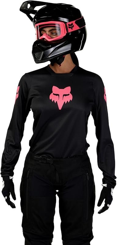 Fox Racing Women's 180 Motocross Jersey in Black/Black: Durable, Comfo