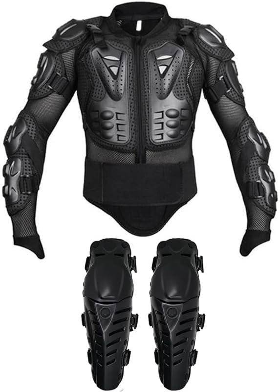 Adult Motorcycle Protective Jacket: Full Body Armor with Chest & Back