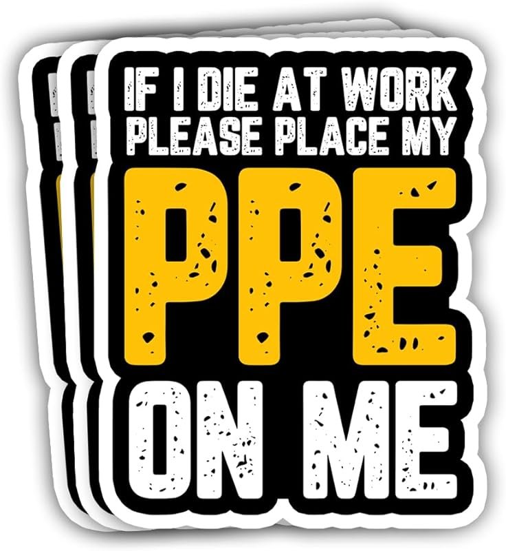 MAIANEY Electrician PPE Sticker Set: Funny Waterproof Vinyl Decals for