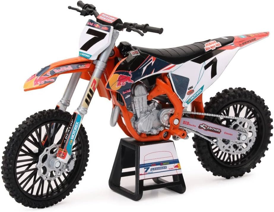 New-Ray 1:12 Scale KTM 450 SX-F Dirt Bike Motorcycle Model, Red Bull #