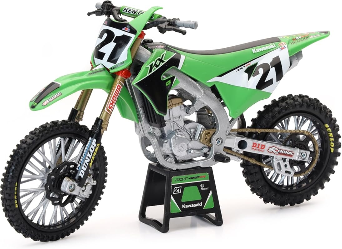 New-Ray Toys 1:12 Scale Kawasaki Race Team Bike Replica - Jason Anders