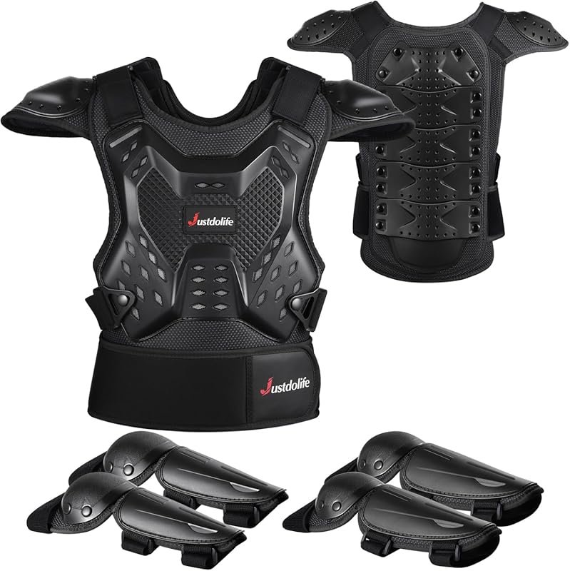 JUSTDOLIFE Kids 5-Piece Dirt Bike Protective Gear Set with Chest Prote