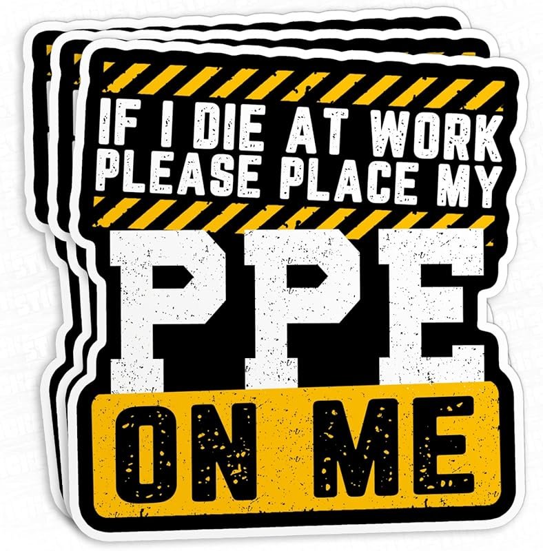 Funny Electrician PPE Sticker Set: Waterproof Vinyl Decal for Hard Hat