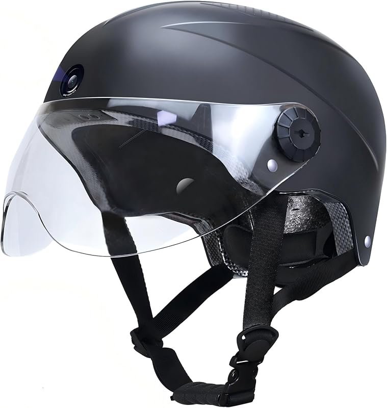 DC Smart Ebike Helmet with Dual HD Front/Rear Cameras & Bluetooth App