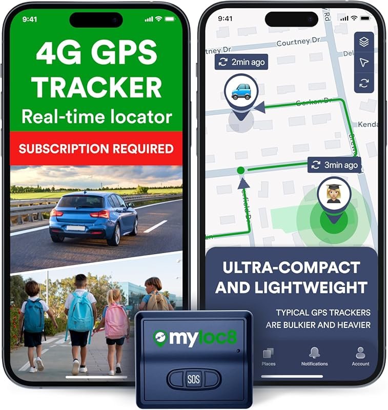 4G LTE Magnetic GPS Tracker for Vehicles - Real-Time App Tracking, Lon