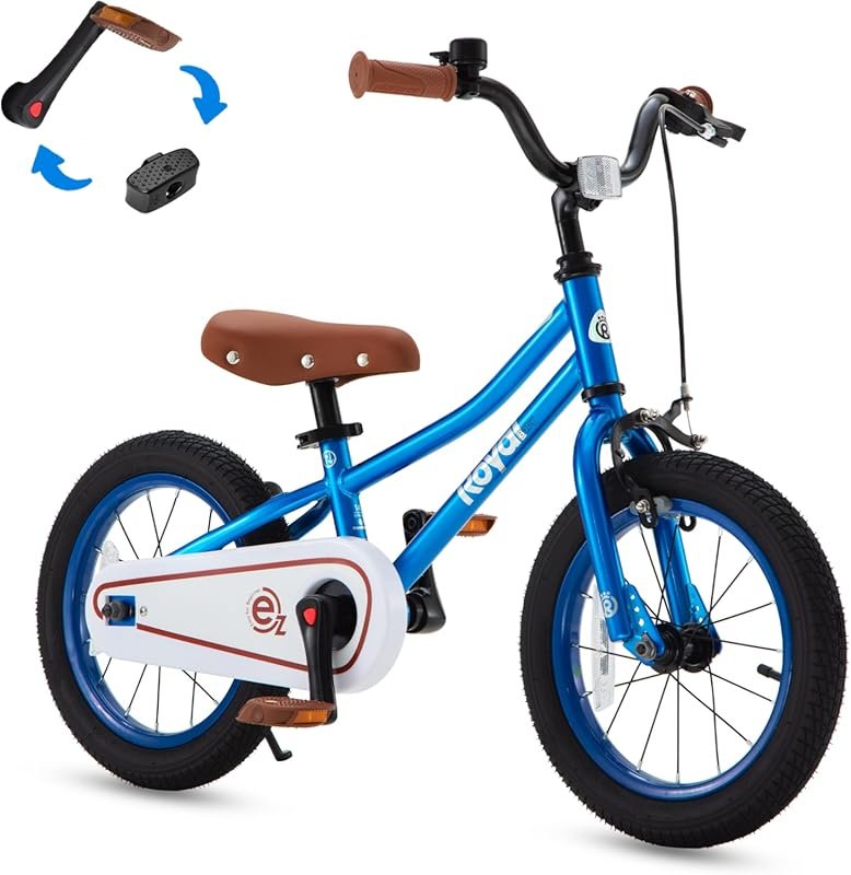 RoyalBaby Terra EZ Balance to Pedal Convertible Kids Bike, 14