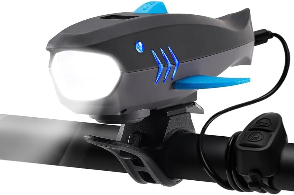 Bike Horn with Light: 120dB Electric Bell & 400LM Rechargeable Headlig