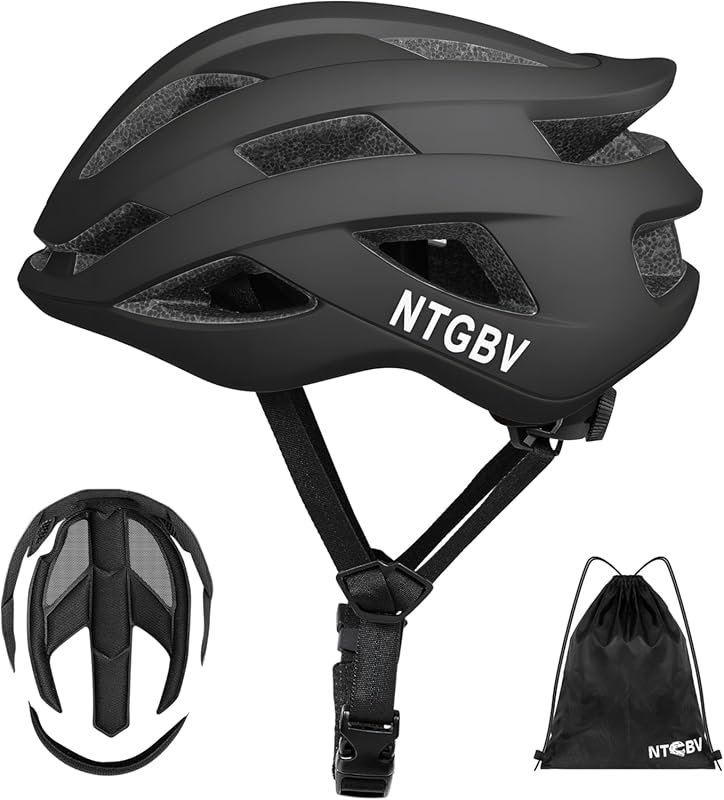 Lightweight Adult Bike Helmet with Helmet Bag – CPSC Certified, Adjust