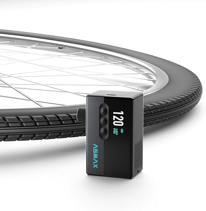 ASMAX T30 Portable Rechargeable Electric Bike Pump with Gauge for All 