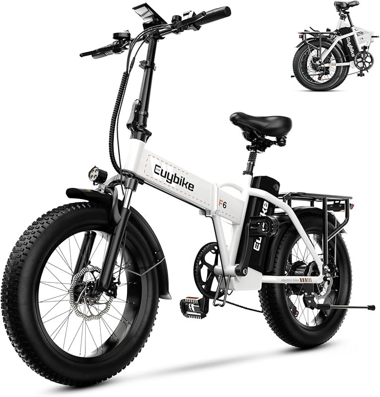 bluebiko 1000W Fat Tire Folding Electric Bike: 48V 20AH Battery, 80 Mi