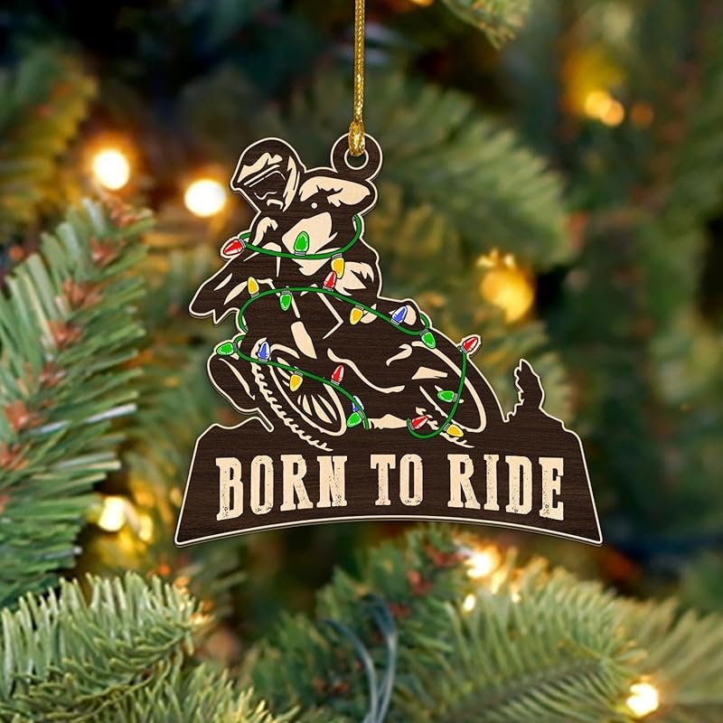 Motocross Racer Christmas Ornament: Perfect Dirt Bike Gift for Bikers 