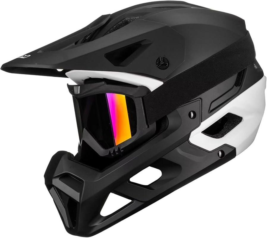 ILM Full Face Adult Mountain Bike Helmet ASTM CPSC with Adjustable Vis