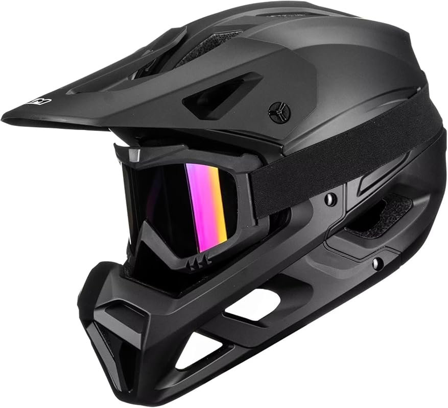 ILM Full Face Mountain Bike Helmet HT58: ASTM CPSC Certified Adult MTB