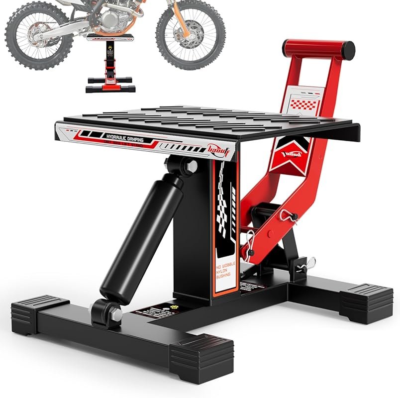 Hydraulic Dirt Bike Stand: 1000Lbs Capacity Motorcycle Lift Jack for E