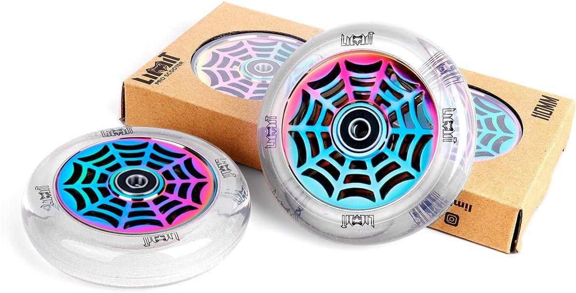 Limit Pro 110x24mm 88A High Rebound PU Metal Core Scooter Wheels with 