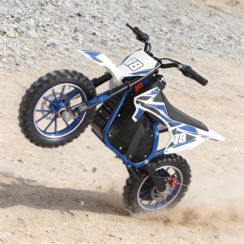 36V Kids Electric Dirt Bike, 350W Motor, 3-Speed, 45+ Min Battery, 10